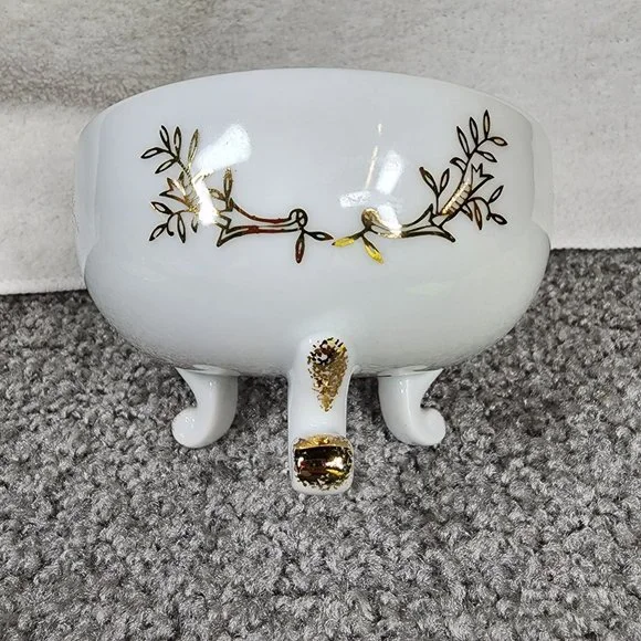 50th Anniversary Dish Trinket Box Candy Dish Lefton China Hand painted Japan - Picture 12 of 16